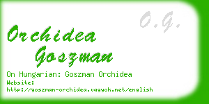 orchidea goszman business card